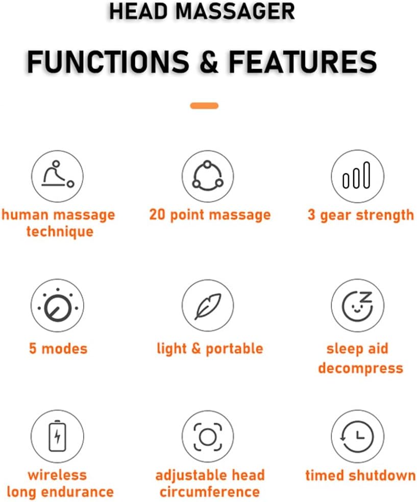 PulpoRelax - Masajeador Relajante para el Cuero Cabelludo de 20 cabezales